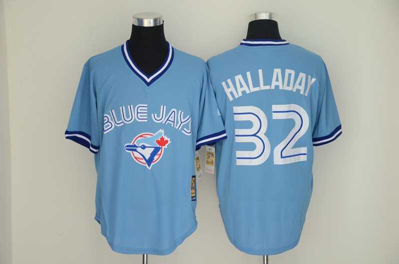 Blue Jays 32 Roy Halladay Light Blue Throwback Jersey,We sell and wholesale Blue Jays 32 Roy Halladay Light Blue Throwback Jersey on line form chian!